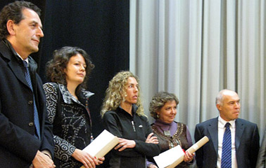 	
da sn: M. Depaoli, Claudia Cappello, Tiziana Tomasini, Chiara San Giuseppe (2^ class. 2^ cat.) e F. Panizza