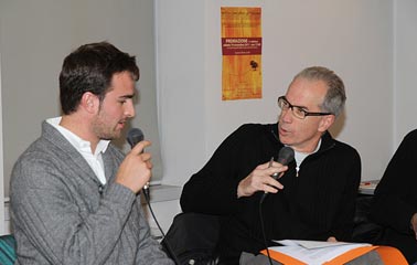 C. Martinelli (pres. giuria del concorso) intervista S. Simoni