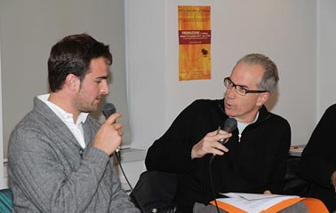 C. Martinelli (pres. giuria del concorso) intervista S. Simoni