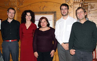 i vincitori della 6^ ed. del concorso, da sn: R. Prosser, P. Cereda, D. Raimondi, S. Simoni e G. Sartori