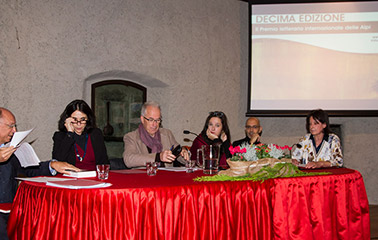 da sn Pietro De Marchi, Lisa Ginzburg, Carlo Martinelli, Helena Janeczek, Stefano Zangrando e Emma Alborghetti